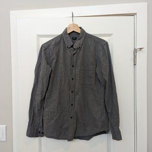Uniqlo Gray Lightweight Flannel Shirt